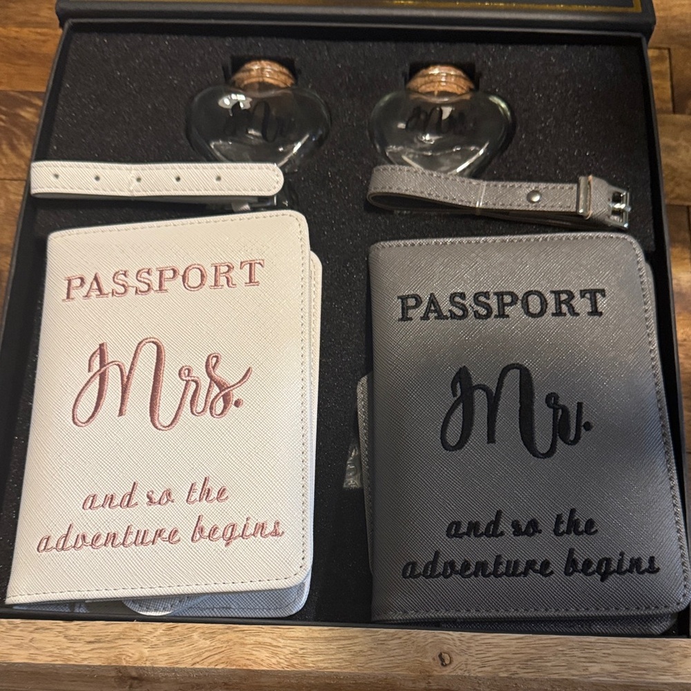 Mr. and Mrs. Passport Holder Set
